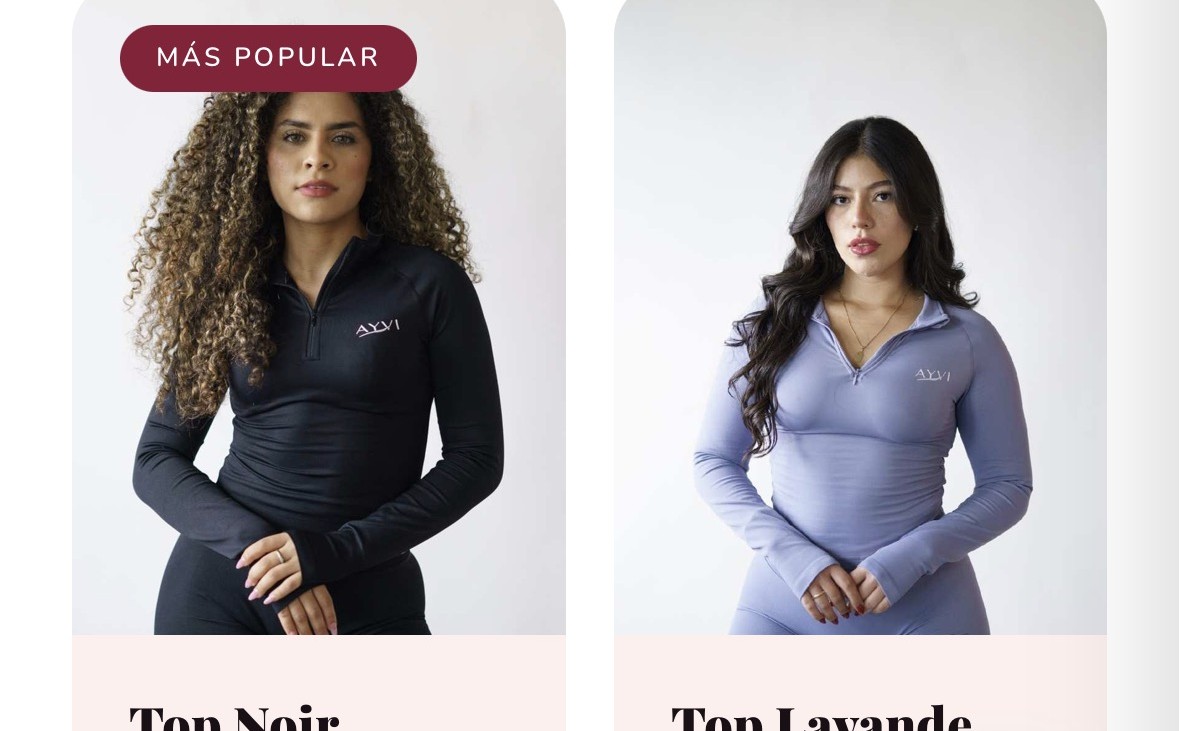 Ayvi Boutique — catálogo de ropa athleisure